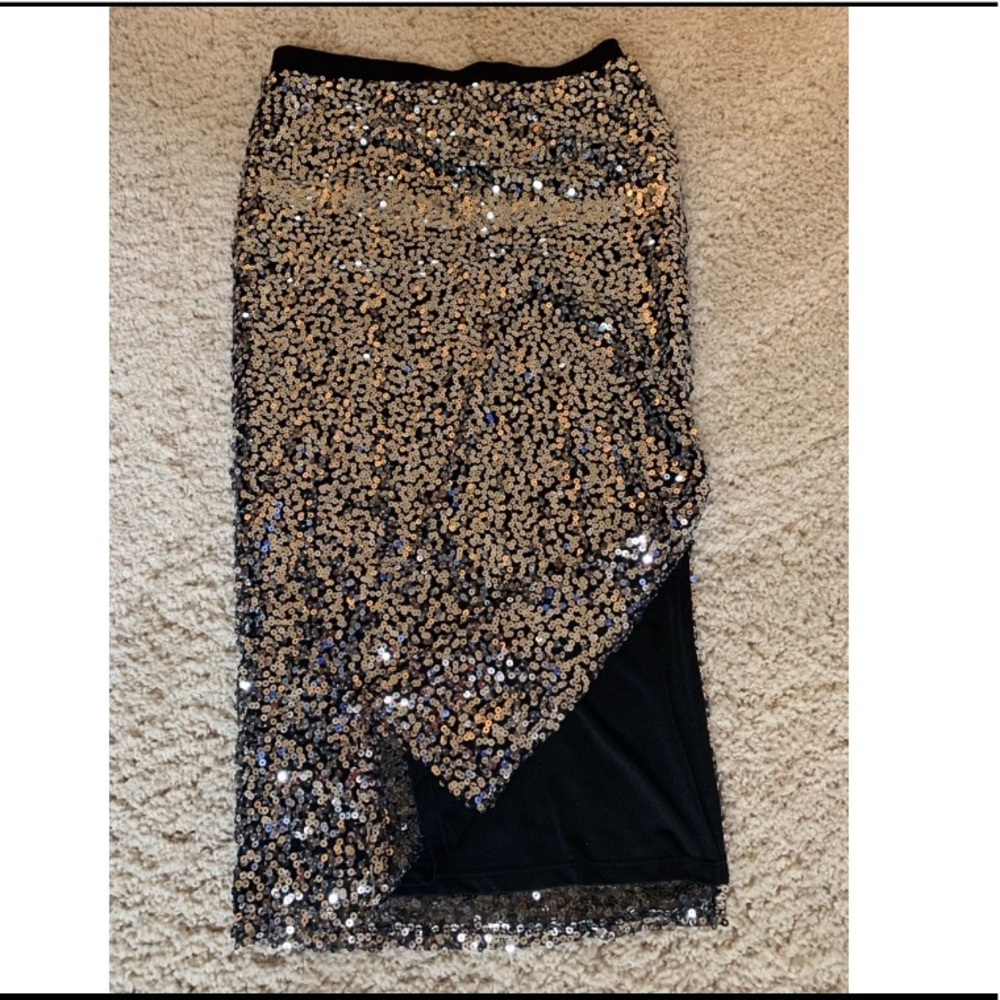 Leith Sequin Pencil Skirt w/ Slit